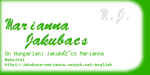 marianna jakubacs business card